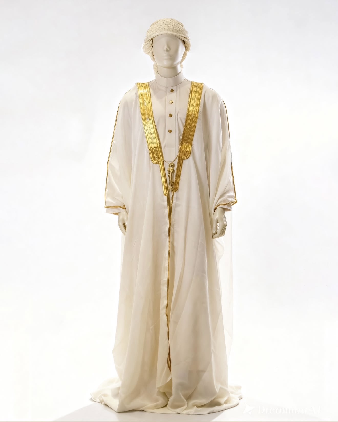 Ceremonial Gold-Trim Bisht