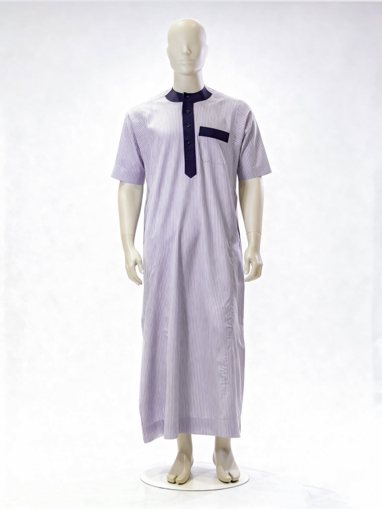 Lavender Stripe Short-Sleeve