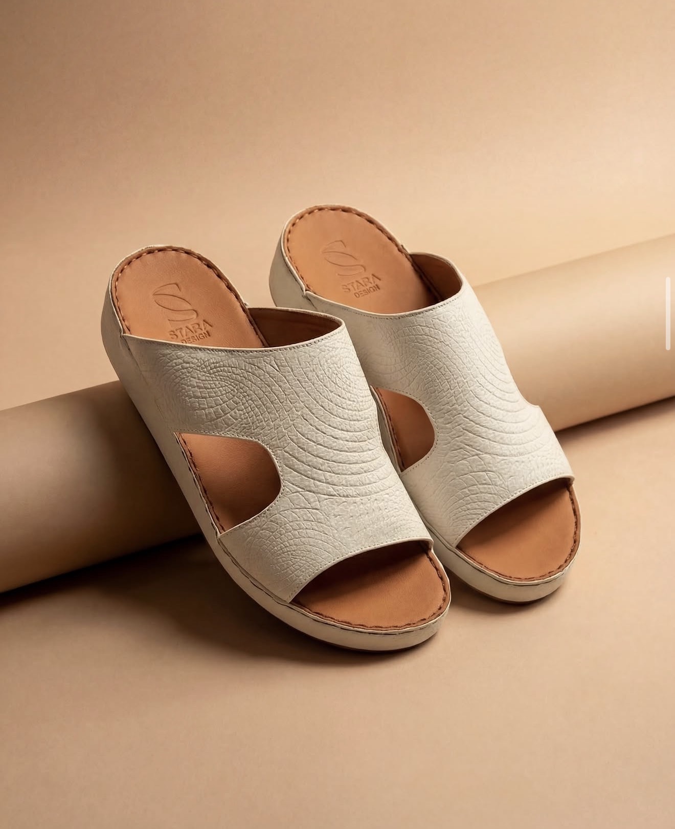 Ivory Croc Sandal